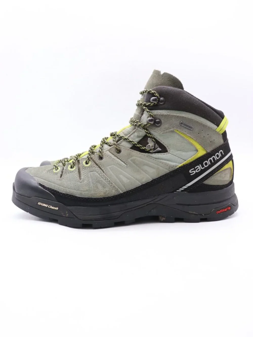 Salomon X Alp Mid LTR Gore-Tex Boots Men's Size 10.5 Gray Waterproof Hiking Boot